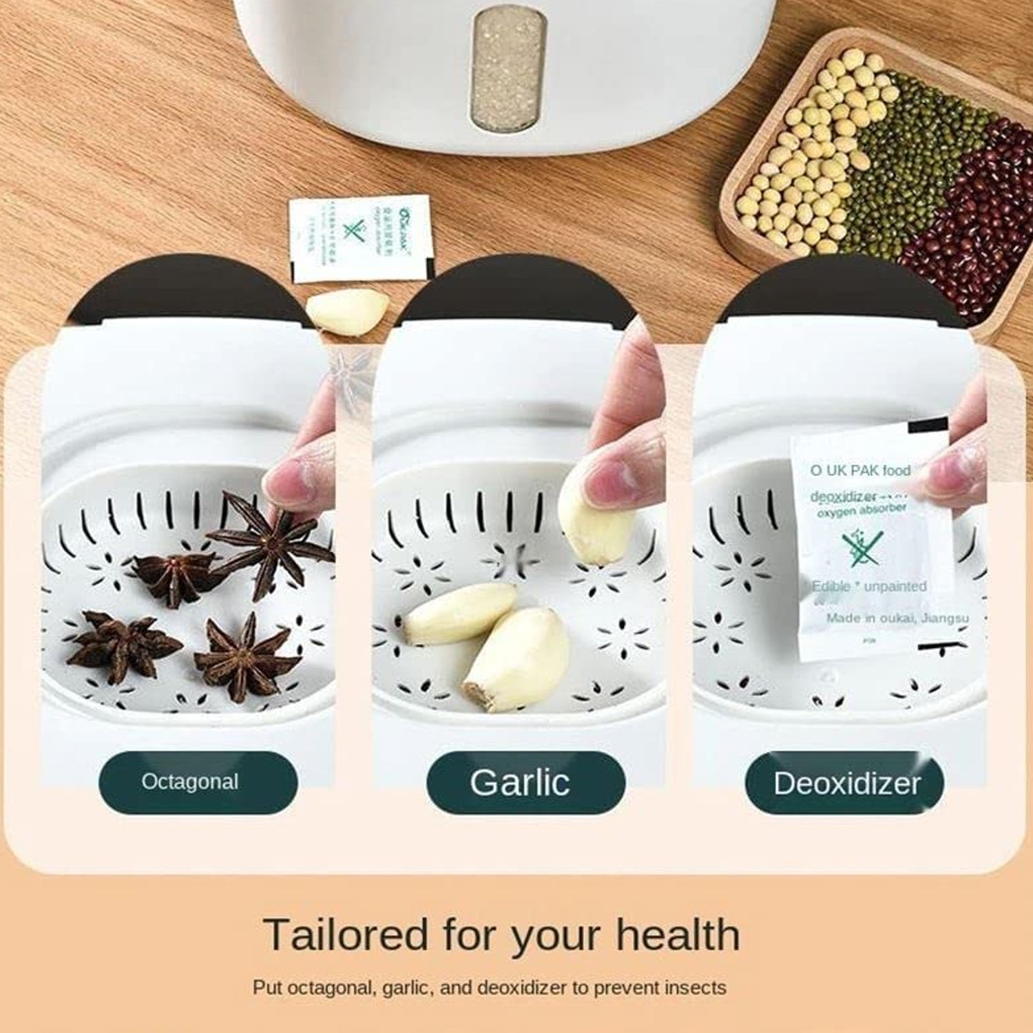 5285 Rice Storage Containers, Airtight Storage Box With Pouring Cups, Sealed Rice Bucket, Household Storage Box For home & Kitchen Use DeoDap 5285 Rice Storage Containers, Airtight Storage Box With Pouring Cups, Sealed Rice Bucket, Household Storage Box For home & Kitchen Use DeoDap